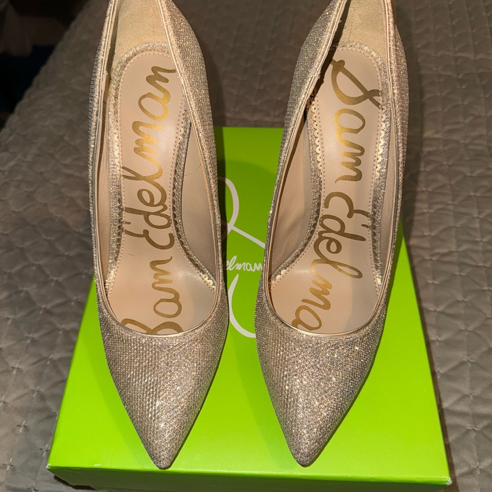 Sam Edelman Gold Sparkle Heels